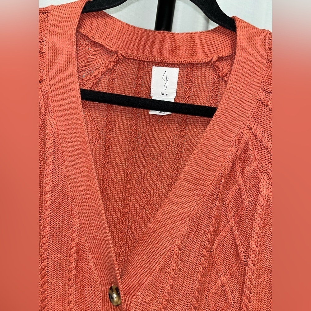 Joie cable knit sweater in orange | size medium - Picture 3 of 6